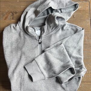 Nike Light Gray Zip-Up Sweater